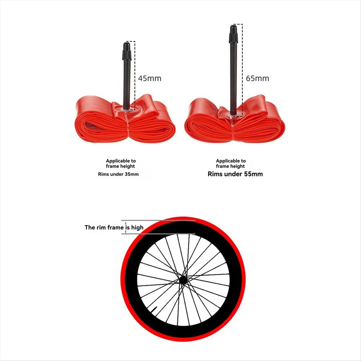 Road Bike Tire - T34C TPU Inner Tube for 700C