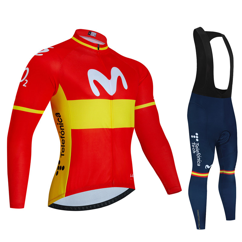 Spain Movistar Autumn Long Sle - Cycling Gear Sale 评论和价格