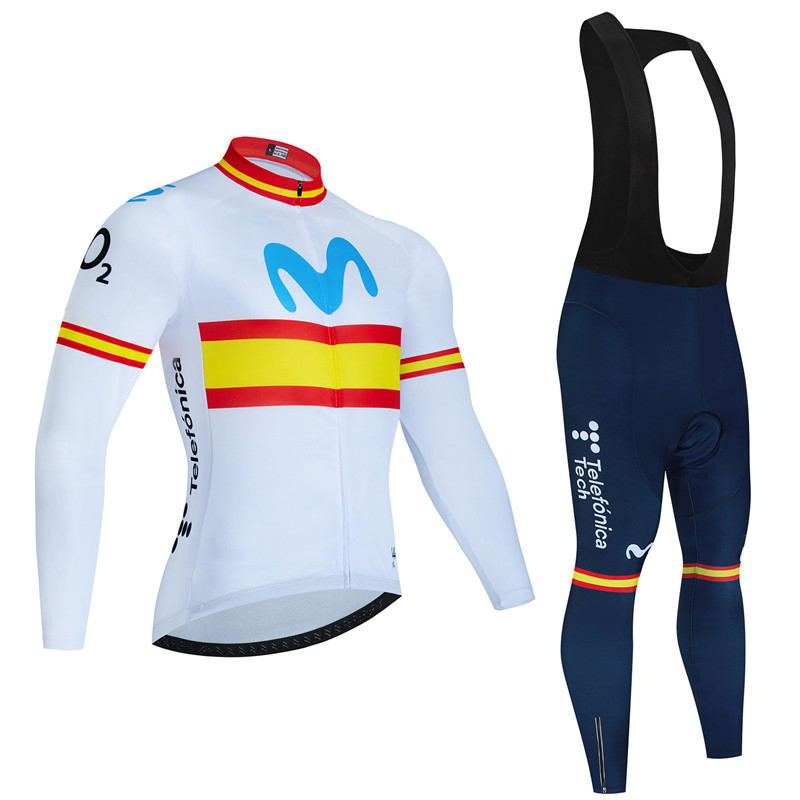Spain Movistar Autumn Long Sle - Cycling Gear Sale 评论和价格