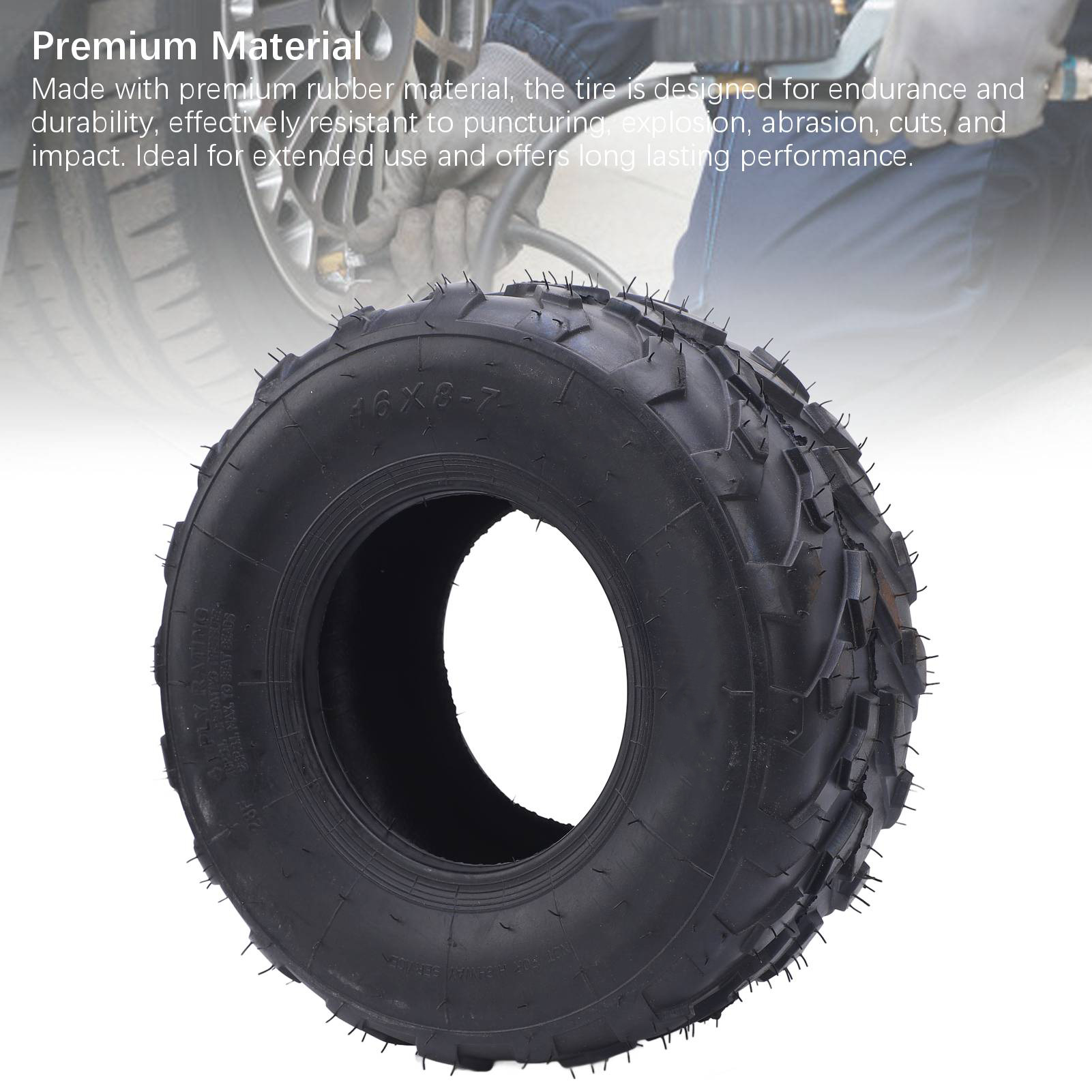 16x8-7 ATV Tire 7 Inch Rubber  - Road Bike Tire 评论和价格