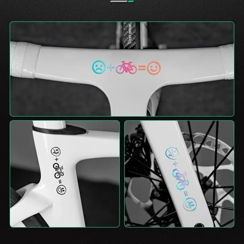 4pcs Happy Face Bike Sticker S - Cycling Gear Sale 评论和价格
