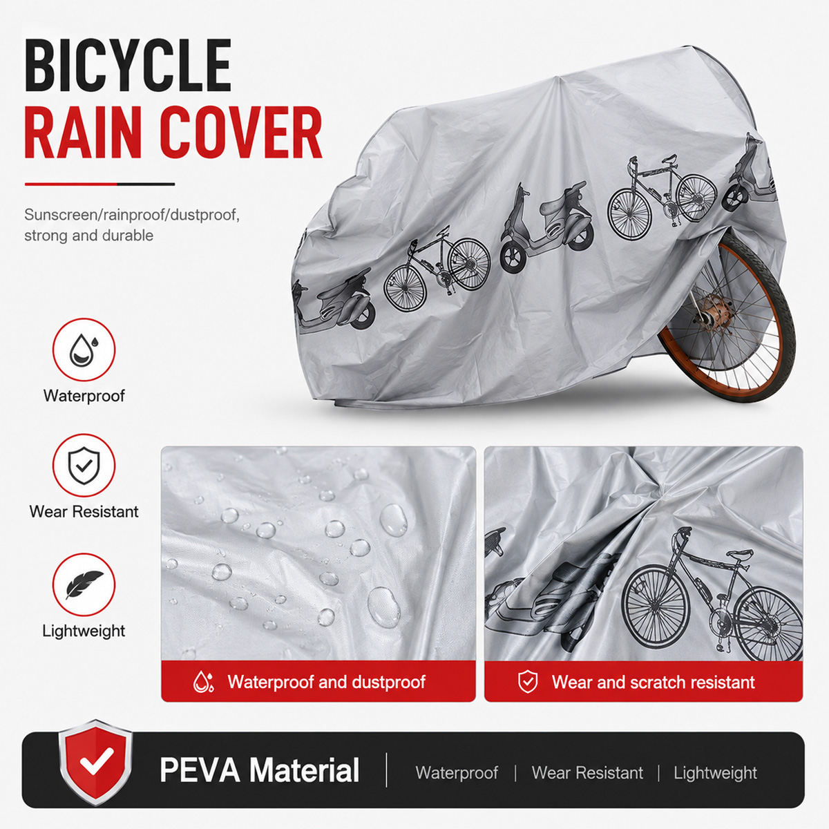 PINMOAP Universal Bicycle Rain - Cycling Gear Storage 评论和价格