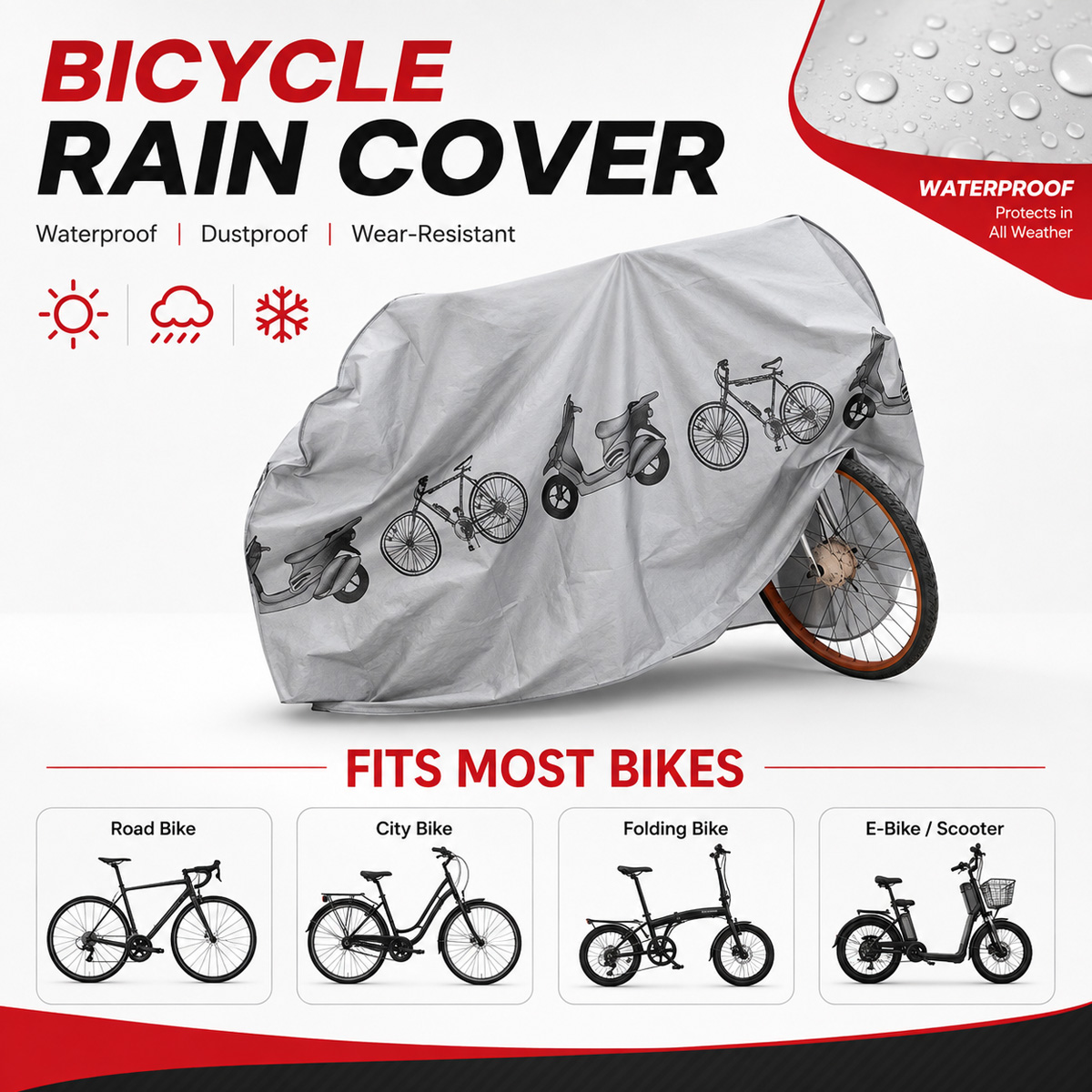 PINMOAP Universal Bicycle Rain - Cycling Gear Storage 评论和价格