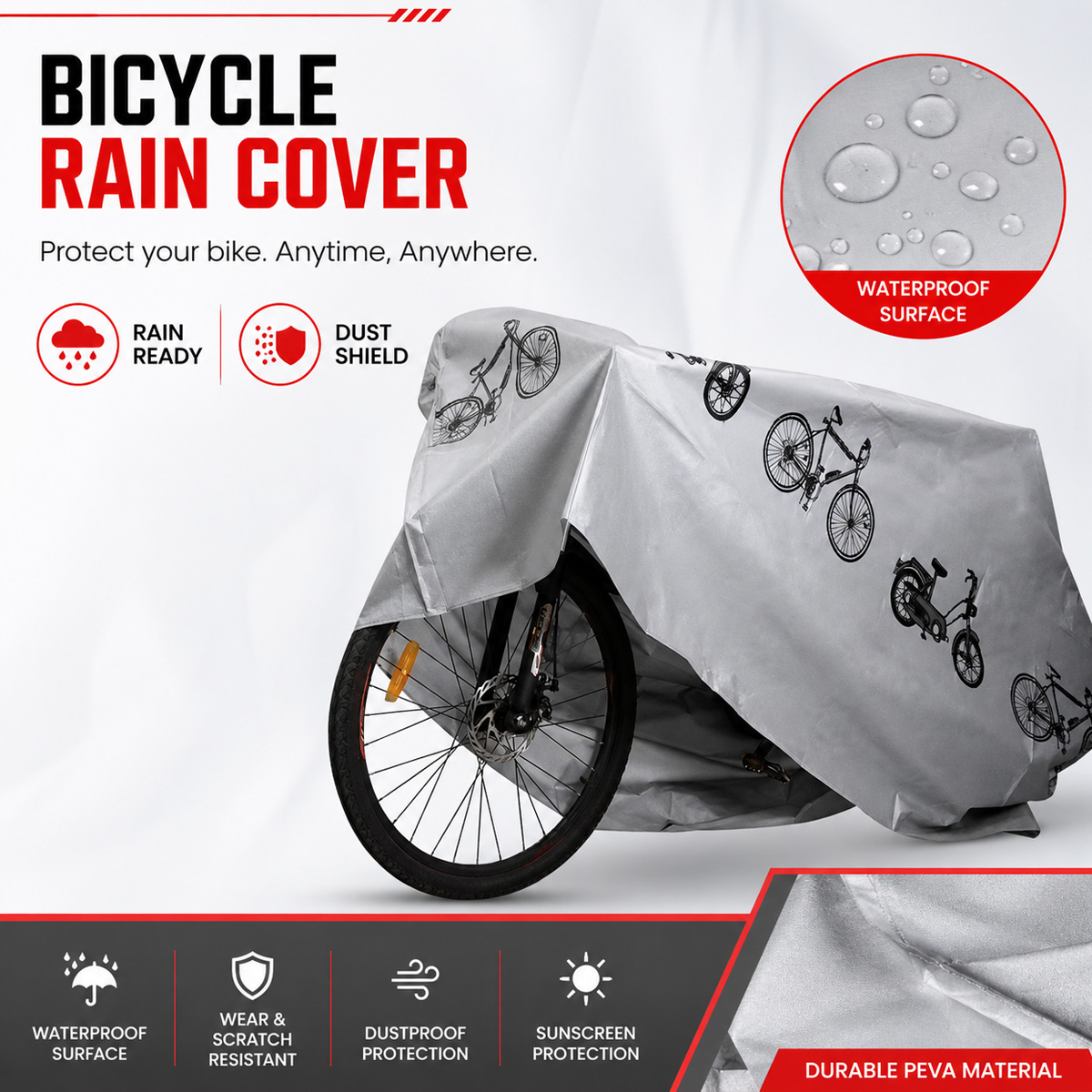 PINMOAP Universal Bicycle Rain - Cycling Gear Storage 评论和价格